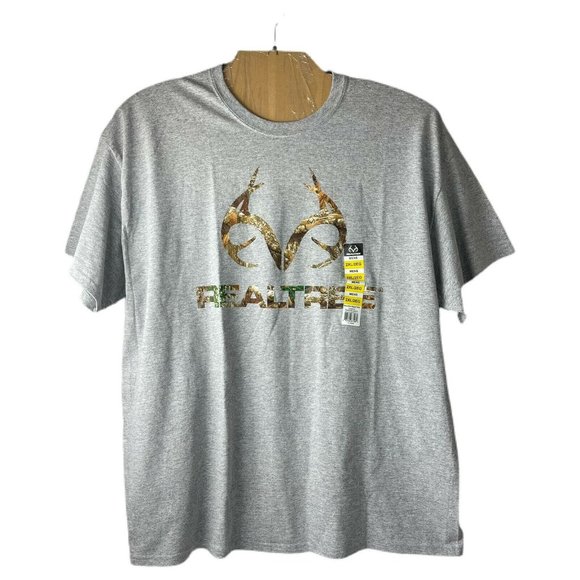 Realtree Men's Camo Antler Print T Shirt Size 2XL - Picture 1 of 4
